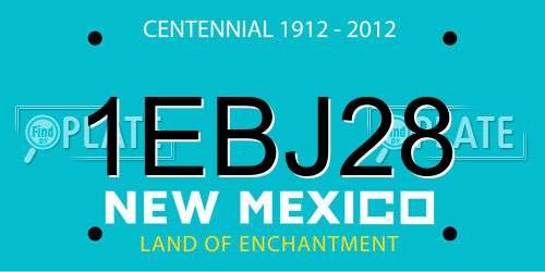1EBJ28 New Mexico License Plate