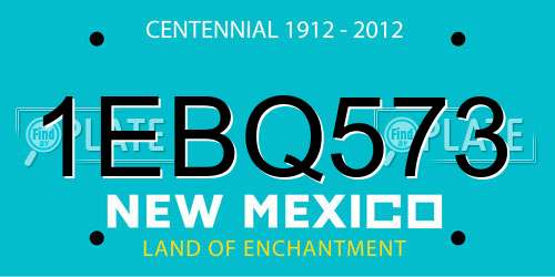 1EBQ573 New Mexico License Plate