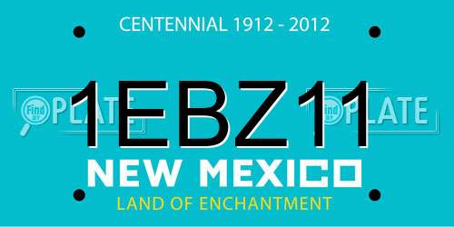 1EBZ11 New Mexico License Plate
