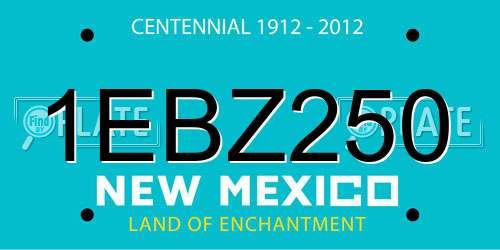 1EBZ250 New Mexico License Plate