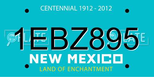 1EBZ895 New Mexico License Plate
