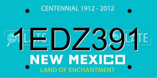 1EDZ391 New Mexico License Plate