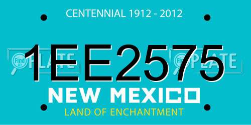 1EE2575 New Mexico License Plate