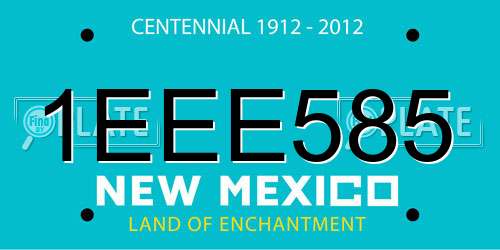 1EEE585 New Mexico License Plate