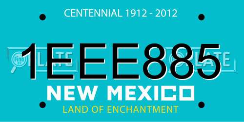 1EEE885 New Mexico License Plate
