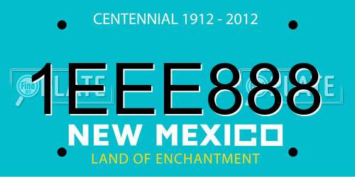 1EEE888 New Mexico License Plate