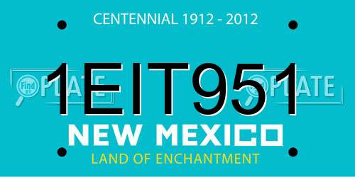 1EIT951 New Mexico License Plate