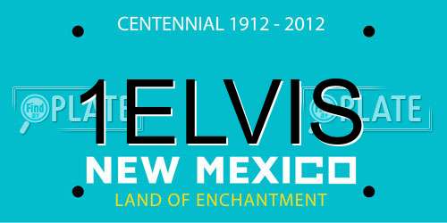 1ELVIS New Mexico License Plate