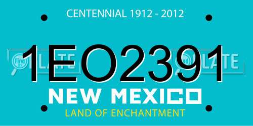 1EO2391 New Mexico License Plate