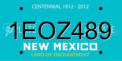 1EOZ489 New Mexico License Plate