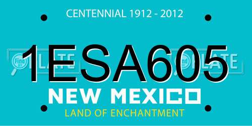 1ESA605 New Mexico License Plate