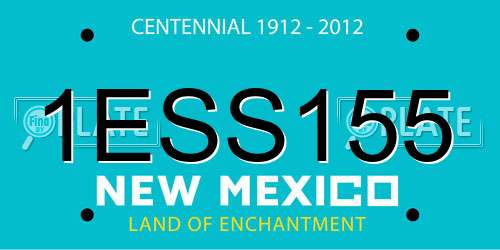 1ESS155 New Mexico License Plate