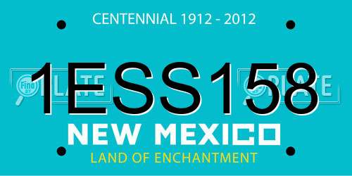 1ESS158 New Mexico License Plate