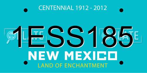 1ESS185 New Mexico License Plate