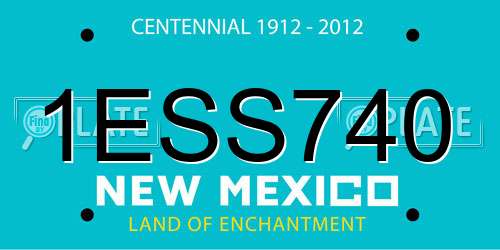 1ESS740 New Mexico License Plate