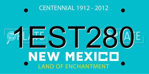 1EST280 New Mexico License Plate