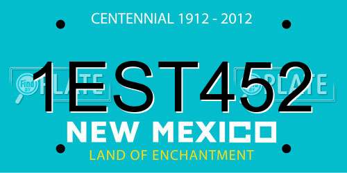 1EST452 New Mexico License Plate
