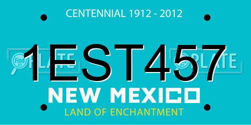 1EST457 New Mexico License Plate