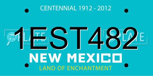 1EST482 New Mexico License Plate