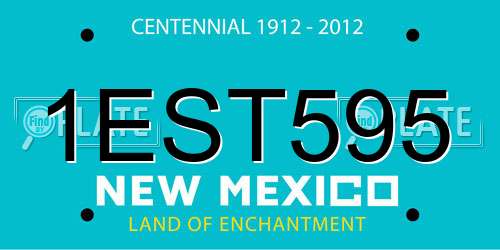 1EST595 New Mexico License Plate