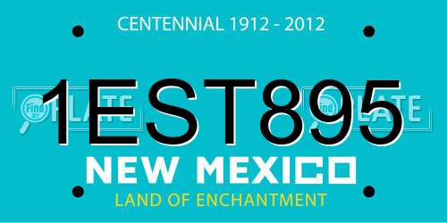 1EST895 New Mexico License Plate