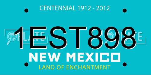 1EST898 New Mexico License Plate