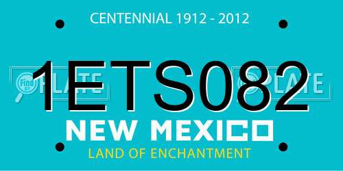 1ETS082 New Mexico License Plate
