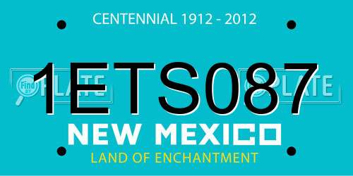 1ETS087 New Mexico License Plate