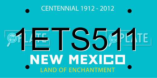 1ETS511 New Mexico License Plate