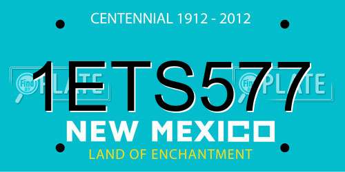 1ETS577 New Mexico License Plate