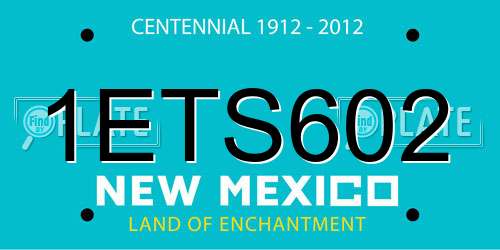 1ETS602 New Mexico License Plate