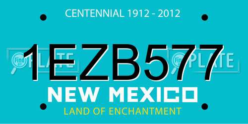 1EZB577 New Mexico License Plate