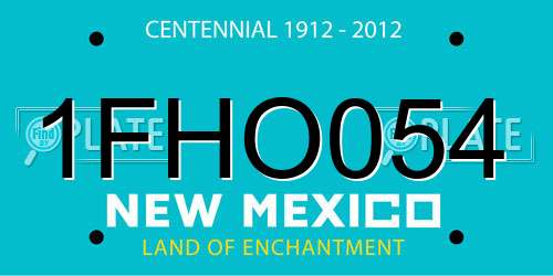 1FHO054 New Mexico License Plate