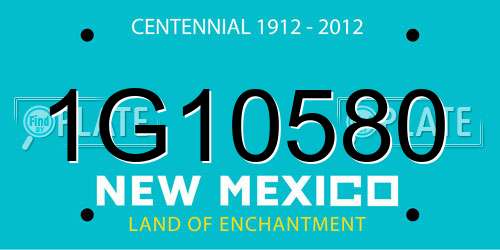 1G10580 New Mexico License Plate