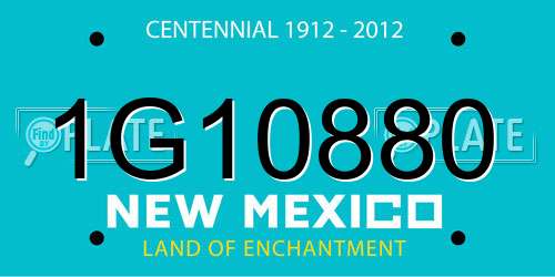 1G10880 New Mexico License Plate
