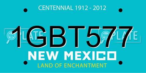 1GBT577 New Mexico License Plate