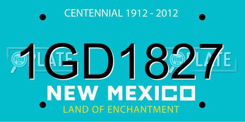 1GD1827 New Mexico License Plate