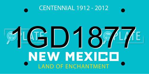 1GD1877 New Mexico License Plate