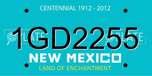 1GD2255 New Mexico License Plate