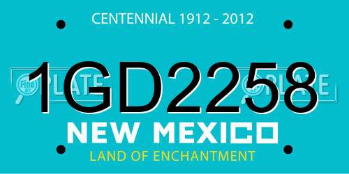 1GD2258 New Mexico License Plate