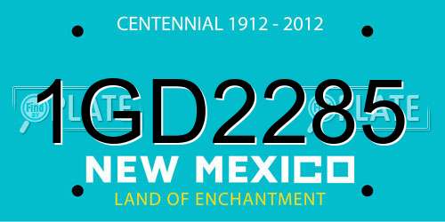 1GD2285 New Mexico License Plate