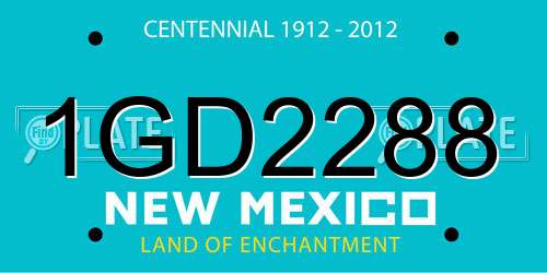 1GD2288 New Mexico License Plate