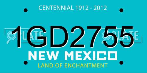 1GD2755 New Mexico License Plate