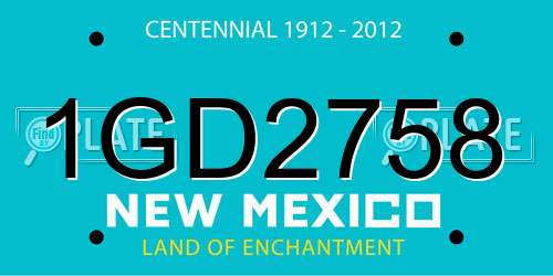 1GD2758 New Mexico License Plate