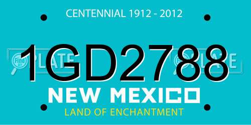 1GD2788 New Mexico License Plate