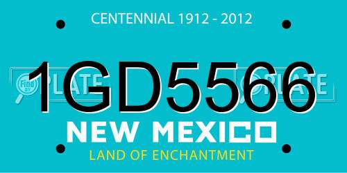 1GD5566 New Mexico License Plate