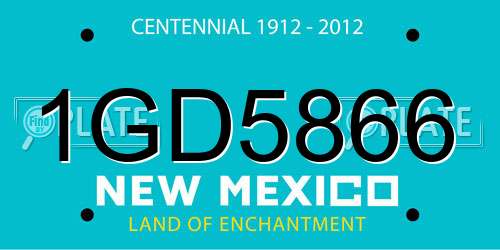 1GD5866 New Mexico License Plate