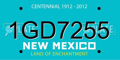 1GD7255 New Mexico License Plate