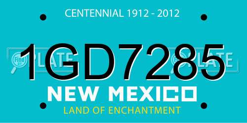 1GD7285 New Mexico License Plate