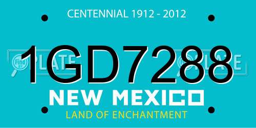 1GD7288 New Mexico License Plate